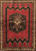 Machine Washable Persian Brown Traditional Rug, wshtr702brn