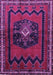 Machine Washable Persian Purple Traditional Area Rugs, wshtr702pur