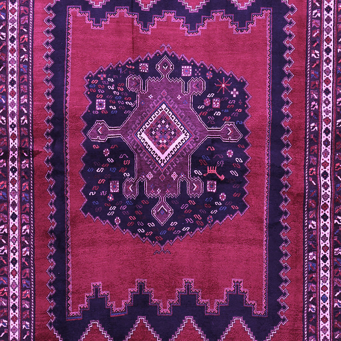 Machine Washable Persian Purple Traditional Area Rugs, wshtr702pur