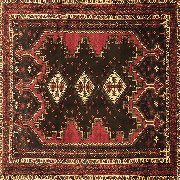 Square Persian Brown Traditional Rug, tr703brn