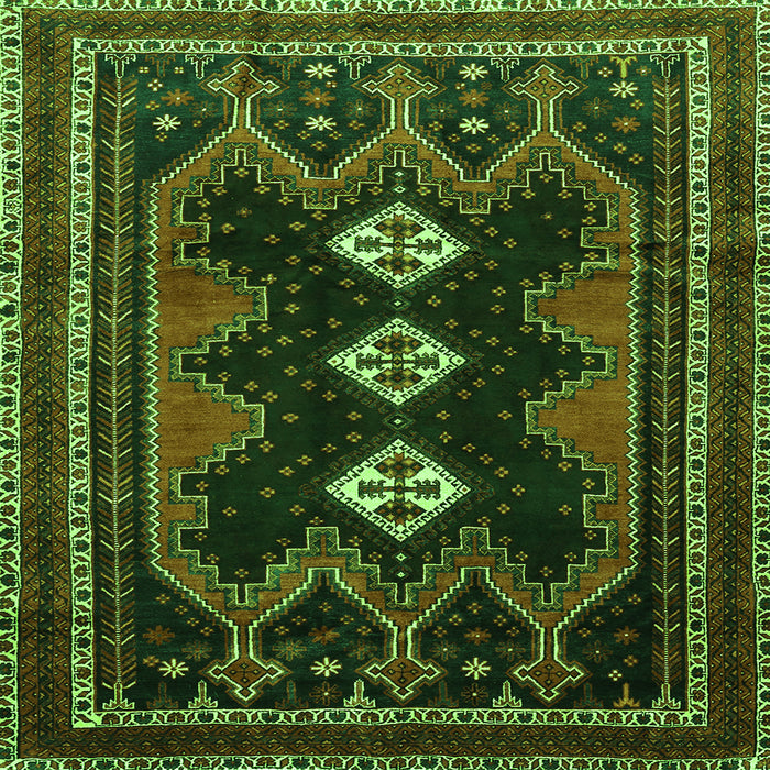 Serging Thickness of Persian Green Traditional Rug, tr703grn