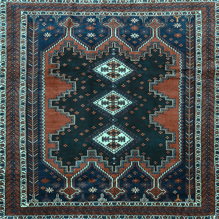 Square Persian Light Blue Traditional Rug, tr703lblu