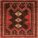 Serging Thickness of Persian Orange Traditional Rug, tr703org
