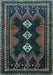 Machine Washable Persian Light Blue Traditional Rug, wshtr703lblu