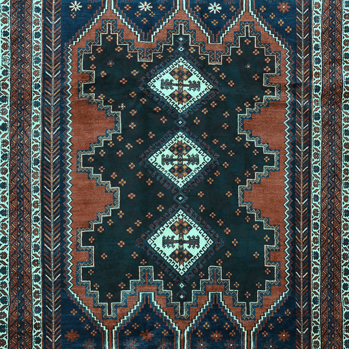 Machine Washable Persian Light Blue Traditional Rug, wshtr703lblu