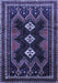 Machine Washable Persian Blue Traditional Rug, wshtr703blu