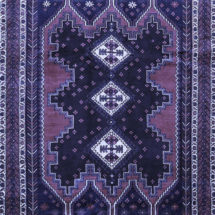 Machine Washable Persian Blue Traditional Rug, wshtr703blu
