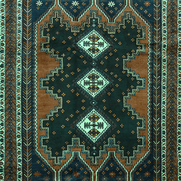 Machine Washable Persian Turquoise Traditional Area Rugs, wshtr703turq