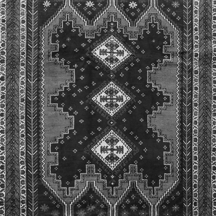 Serging Thickness of Machine Washable Persian Gray Traditional Rug, wshtr703gry