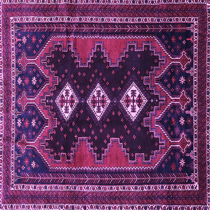 Square Persian Purple Traditional Rug, tr703pur