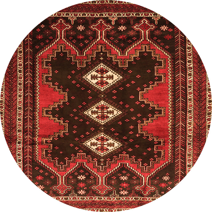 Square Persian Orange Traditional Rug, tr703org