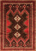 Serging Thickness of Machine Washable Persian Orange Traditional Area Rugs, wshtr703org