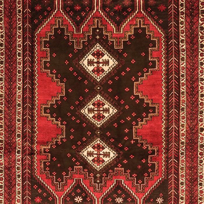 Serging Thickness of Machine Washable Persian Orange Traditional Area Rugs, wshtr703org