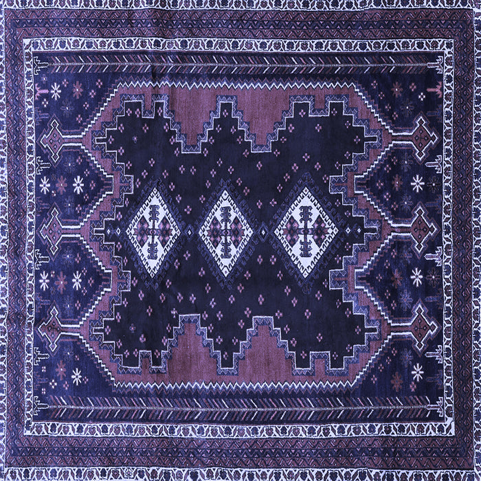 Square Persian Blue Traditional Rug, tr703blu