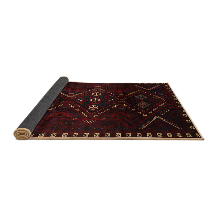Sideview of Traditional Bakers Brown Persian Rug, tr704