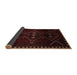Sideview of Traditional Bakers Brown Persian Rug, tr704