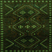 Serging Thickness of Persian Green Traditional Rug, tr704grn
