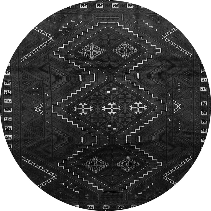 Machine Washable Persian Gray Traditional Rug, wshtr704gry