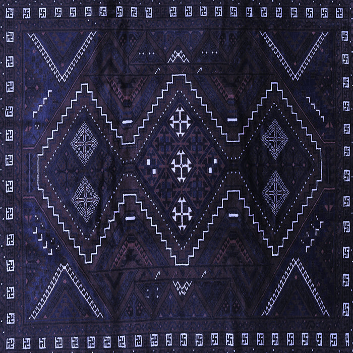 Square Persian Blue Traditional Rug, tr704blu