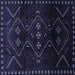 Square Persian Blue Traditional Rug, tr704blu