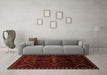 Machine Washable Persian Orange Traditional Area Rugs in a Living Room, wshtr704org