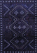 Machine Washable Persian Blue Traditional Rug, wshtr704blu