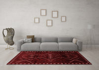 Machine Washable Persian Red Traditional Rug, wshtr704red