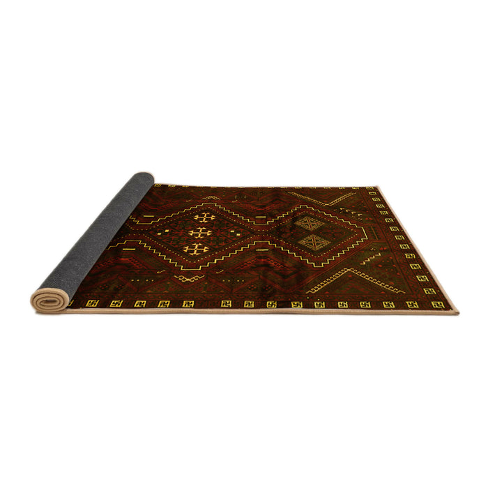 Sideview of Persian Yellow Traditional Rug, tr704yw
