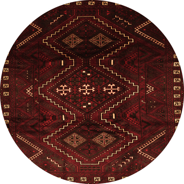 Square Persian Orange Traditional Rug, tr704org