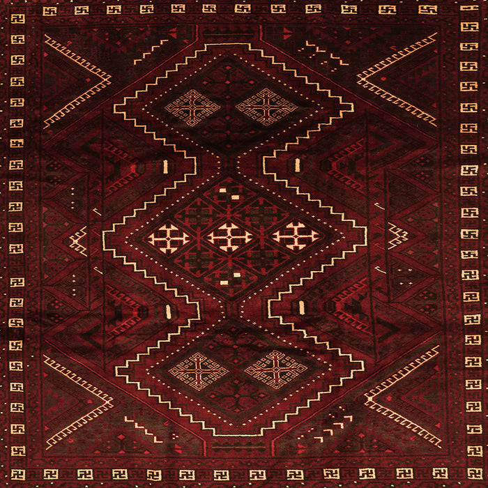 Serging Thickness of Persian Orange Traditional Rug, tr704org