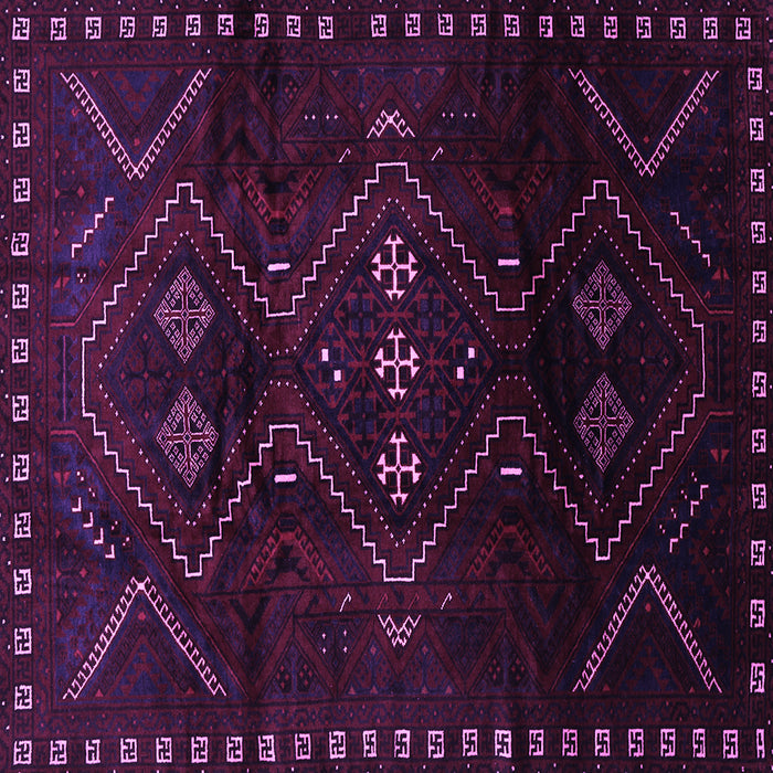 Square Machine Washable Persian Purple Traditional Area Rugs, wshtr704pur