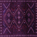 Square Machine Washable Persian Purple Traditional Area Rugs, wshtr704pur