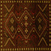 Square Persian Yellow Traditional Rug, tr704yw