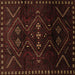 Square Persian Brown Traditional Rug, tr704brn