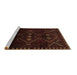 Sideview of Machine Washable Persian Brown Traditional Rug, wshtr704brn