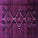 Square Persian Purple Traditional Rug, tr705pur