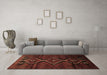 Machine Washable Persian Brown Traditional Rug in a Living Room,, wshtr705brn