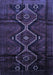 Machine Washable Persian Blue Traditional Rug, wshtr705blu