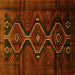 Square Persian Yellow Traditional Rug, tr705yw