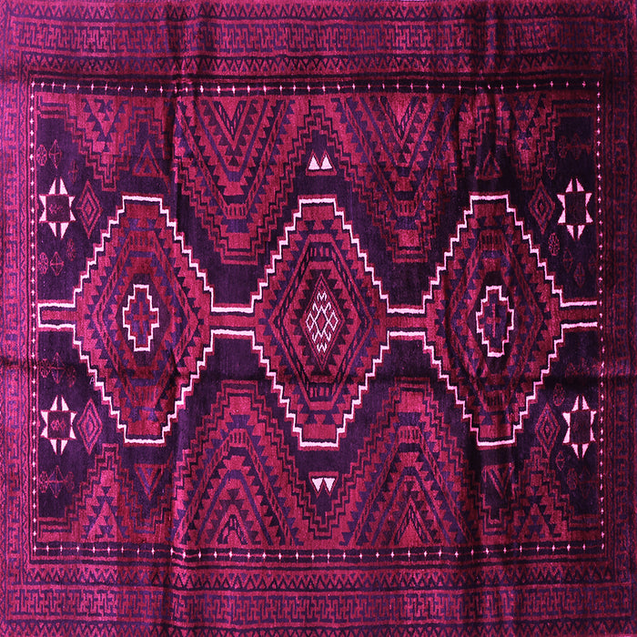 Square Machine Washable Persian Pink Traditional Rug, wshtr705pnk