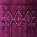 Square Machine Washable Persian Pink Traditional Rug, wshtr705pnk