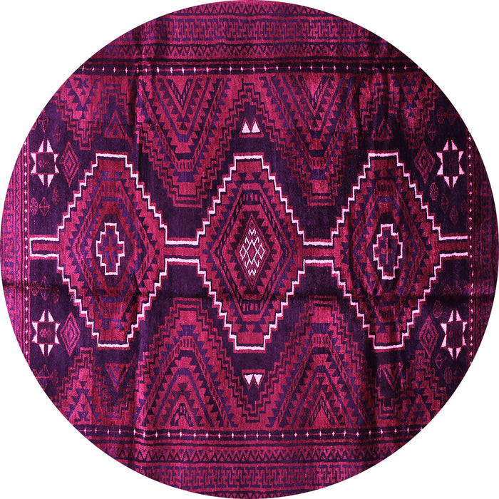 Round Persian Pink Traditional Rug, tr705pnk