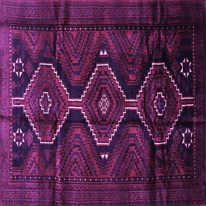 Square Machine Washable Persian Purple Traditional Area Rugs, wshtr705pur