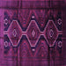 Square Machine Washable Persian Purple Traditional Area Rugs, wshtr705pur