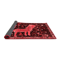 Animal Red Traditional Area Rugs