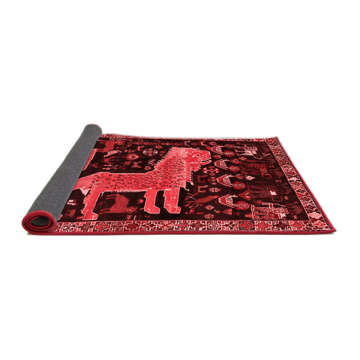 Animal Red Traditional Area Rugs