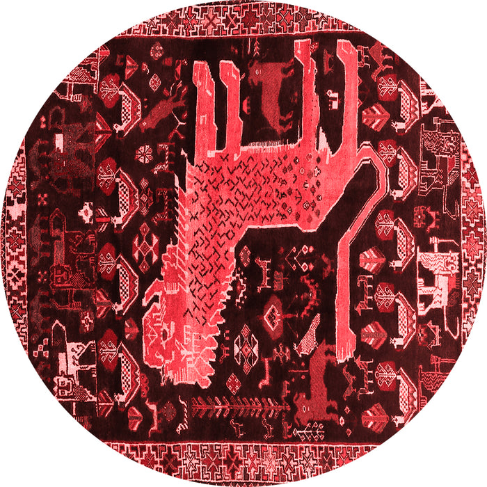 Machine Washable Animal Red Traditional Rug, wshtr706red