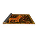 Sideview of Animal Yellow Traditional Rug, tr706yw