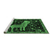 Sideview of Machine Washable Animal Emerald Green Traditional Area Rugs, wshtr706emgrn