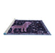 Sideview of Machine Washable Animal Blue Traditional Rug, wshtr706blu